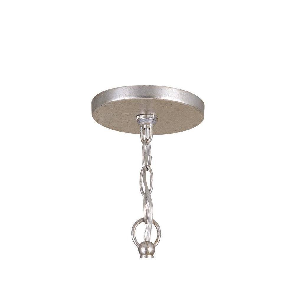 Olde Silver Crystal Globe Pendant Light