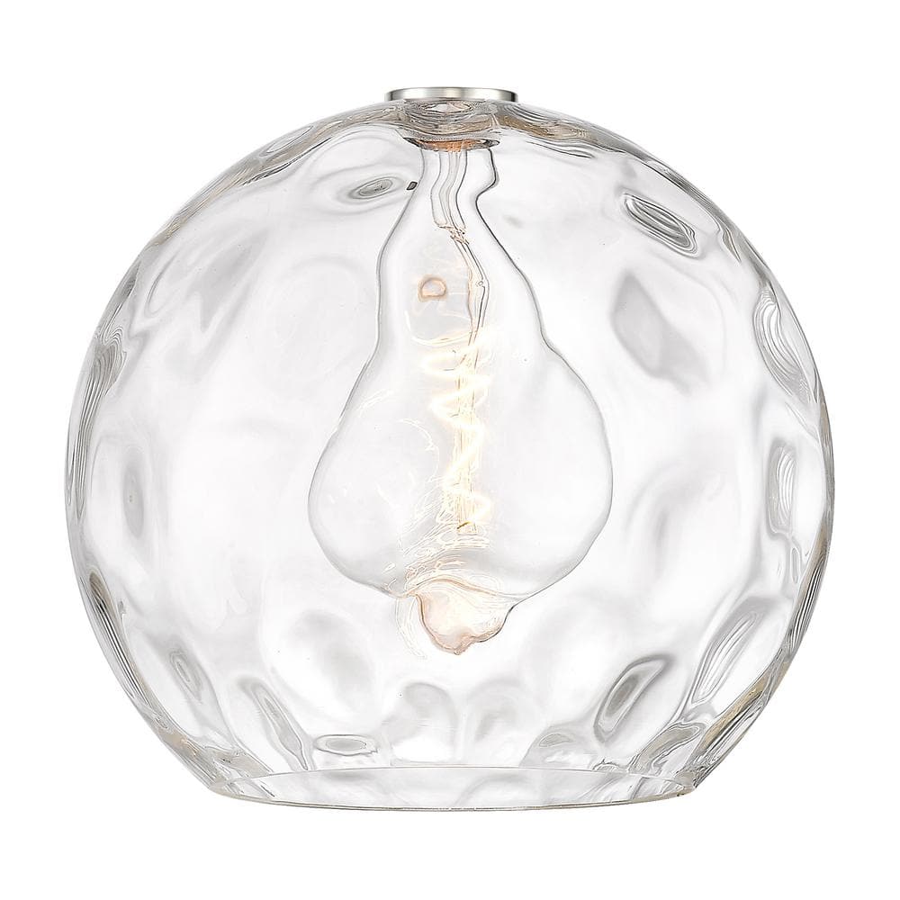 Matte Black Glass Globe Pendant Light for Indoor/Outdoor