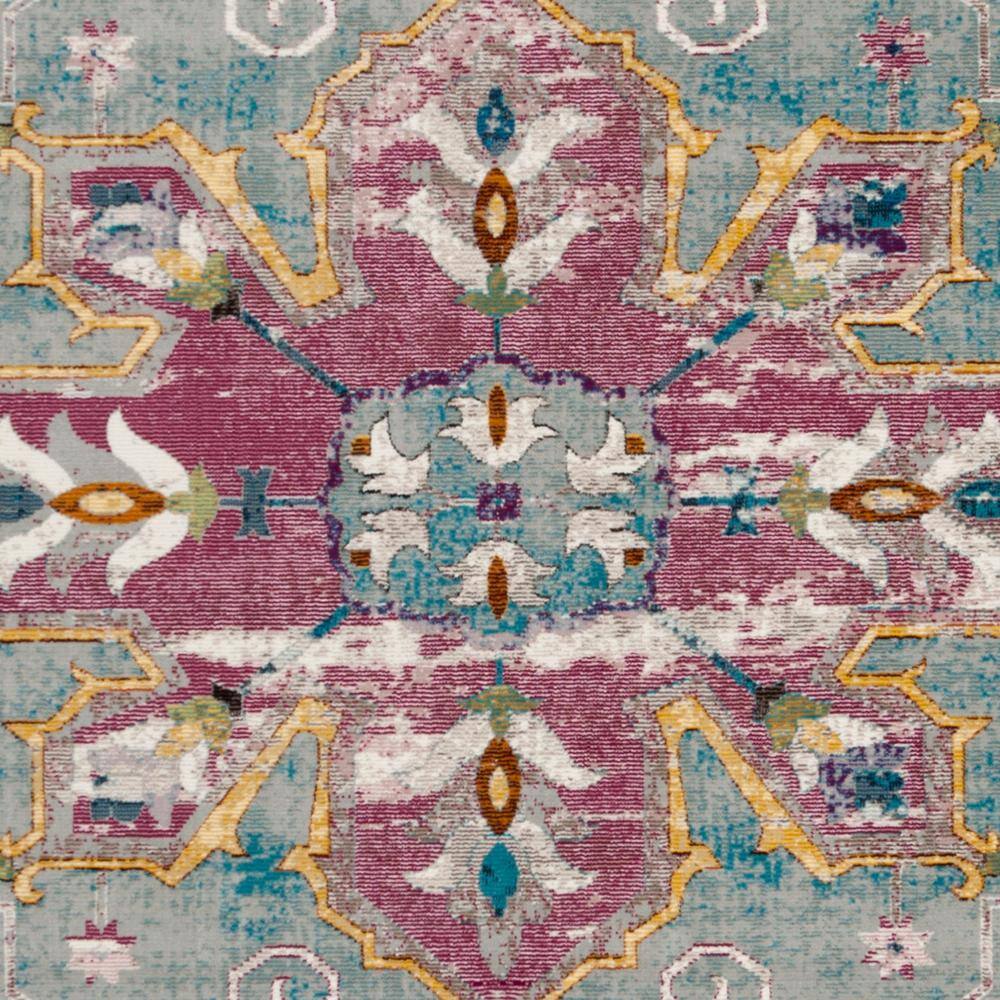 Blue Medallion Synthetic 8' x 10' Area Rug