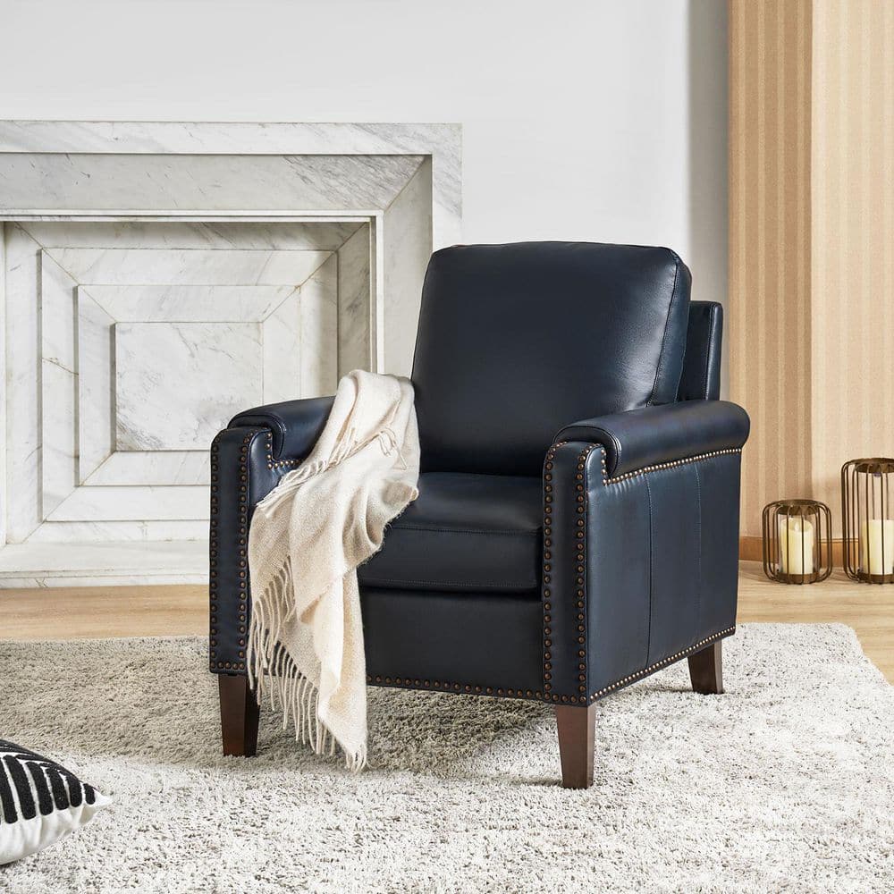 Leander Burgundy Genuine Leather Armchair with Removable Cushion and Nailhead Trims price history on PriceWatchPro
