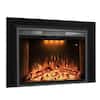 Prismaster ...keeps your home stylish 41.9 in. W Electric Fireplace Inserts with Trim Kit, Glass Door, 3 Flame Colors, Cracking Sound, Timer, Black TRM30MPM03