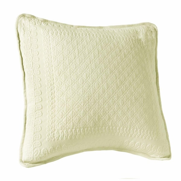 Historic Charleston Collection King Charles 18 in. Ivory Square Decorative Pillow