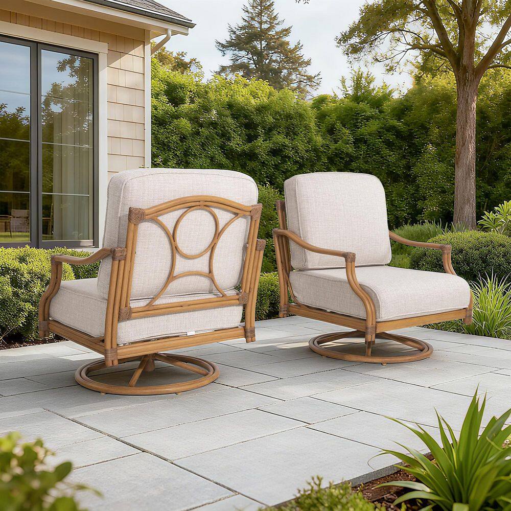 Arcadia Aluminum Outdoor Swivel Lounge Chair with Cushion (2-Pack) price history on PriceWatchPro