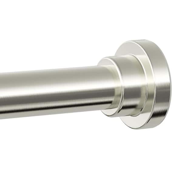 28 in. to 102 in. Stainless Steel Adjustable Tension Shower Curtain Rod in Brushed Nickel, No Drilling, No Rust