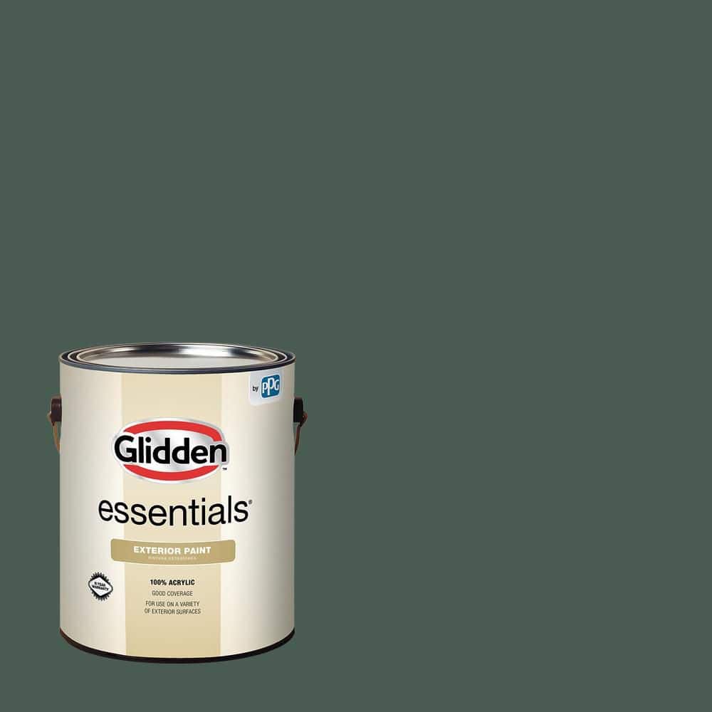 Glidden Essentials 1 gal. PPG1136-7 Dark Green Velvet Semi-Gloss