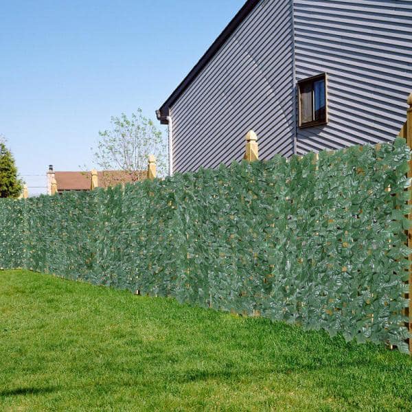 118" Artificial Faux Ivy Leaf Privacy Fence Screen Decor Panels Hedge Garden 