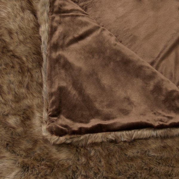 faux coyote fur blanket