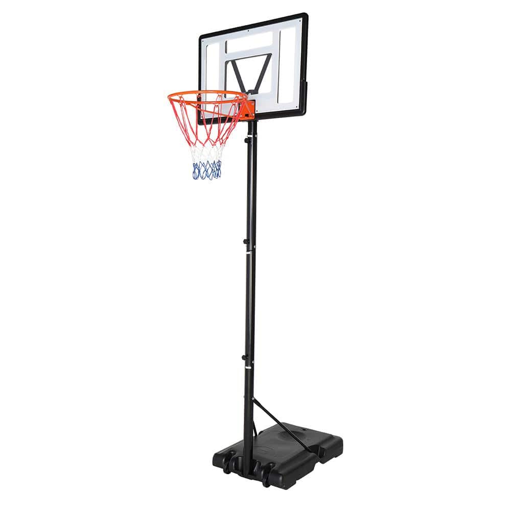 Basketball Hoop Outdoor Basketball Goal Portable Basketball System Set with 7ft 5in-10ft Height Adjustable with 44 Inch Backboard & Wheels for Kids Youth Adult 