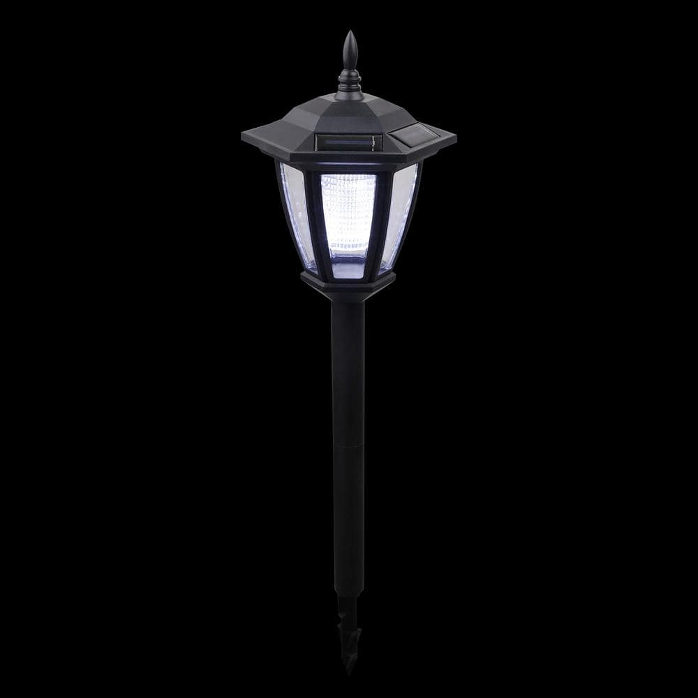 Solar Black LED Outdoor Wall Lantern