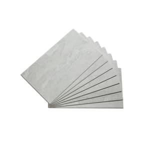 Polar Frost 14.8 in. W x 25.6 in. L Waterproof Adhesive No Grout Vinyl Wall Tile (21 sq. ft./case)