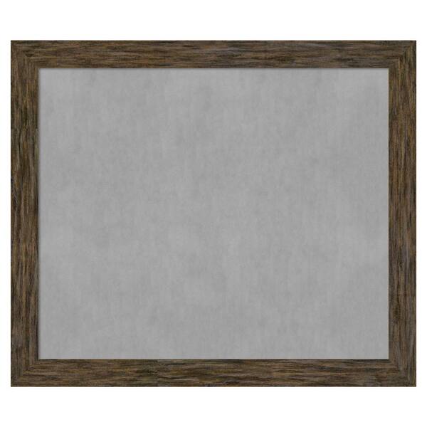 Amanti Art Fencepost Brown 55 in. x 47 in. Framed Magnetic Board