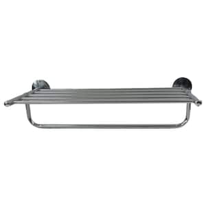19.10 in. L Towel Bar with Wall Mounted Bathroom Self in Chrome