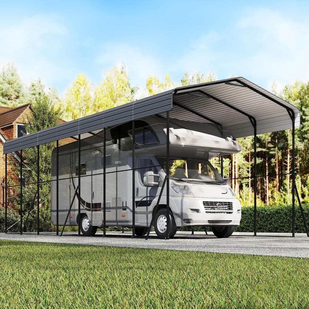 14×35×13ft Gray RV Carport, Galvanized Roof for Vehicles & Tools price history on PriceWatchPro