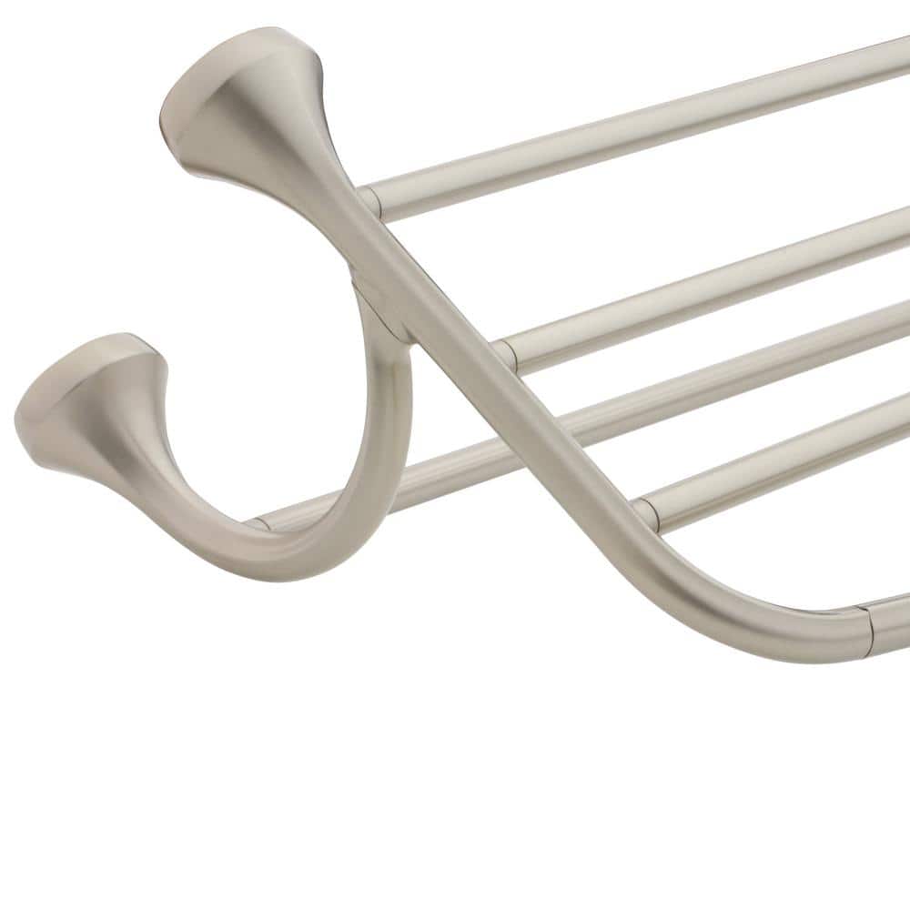 Eva Distressed Bronze Wall Mounted Towel Shelf with 5 Bars