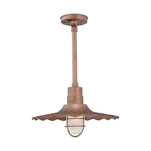 R-Series 18 in. 1-Light Copper Radial Wave Shade
