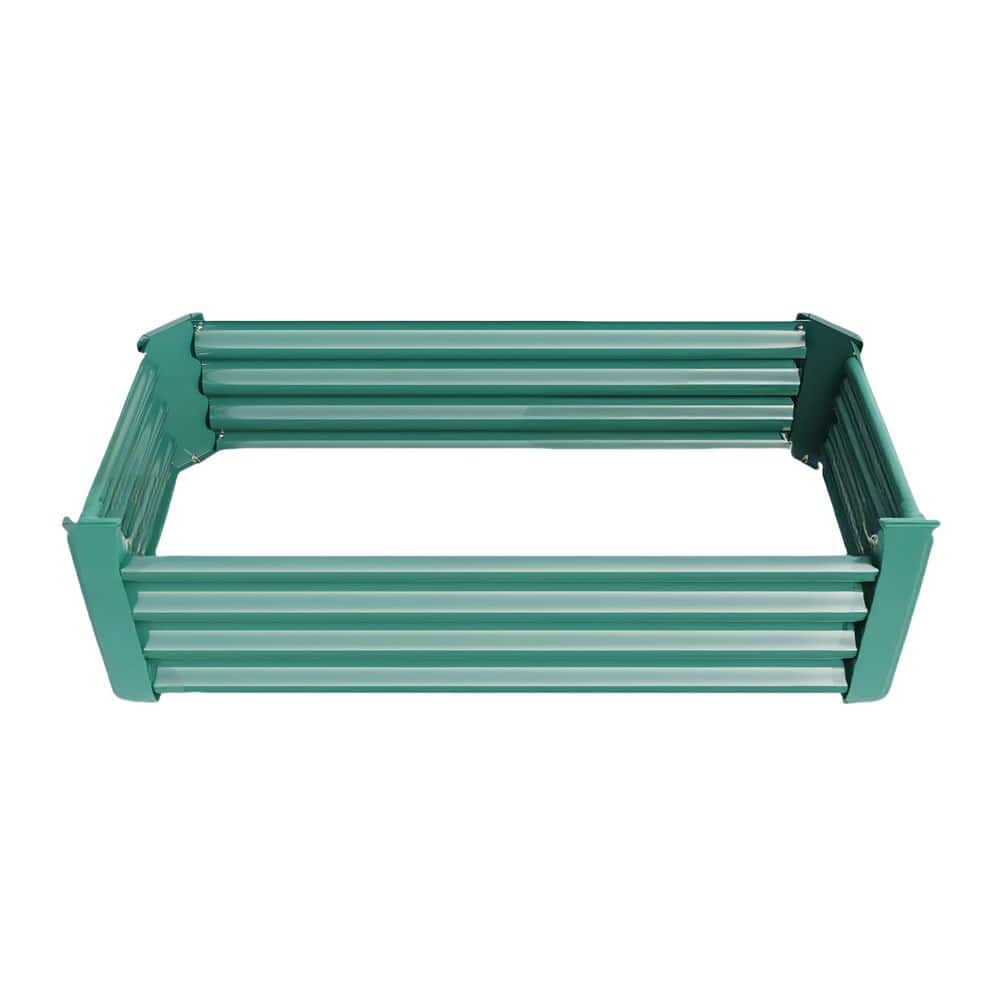 47.24 in. x 24 in. x 11. 81 in. Rectangle Metal Raised Garden Bed in Green