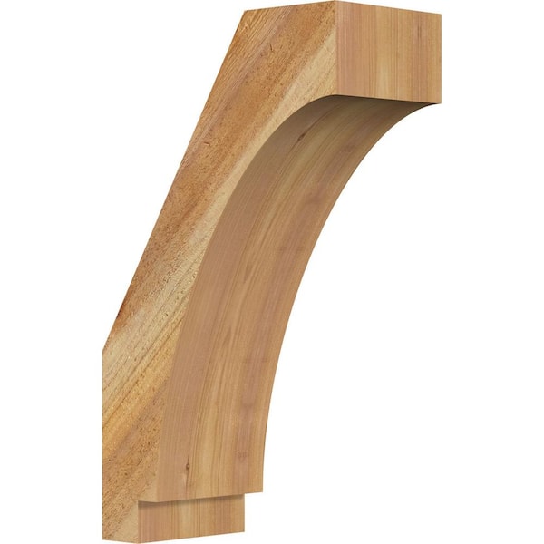 Ekena Millwork 6"W x 12"D x 20"H Imperial Rough Sawn Knee Brace, Western Red Cedar