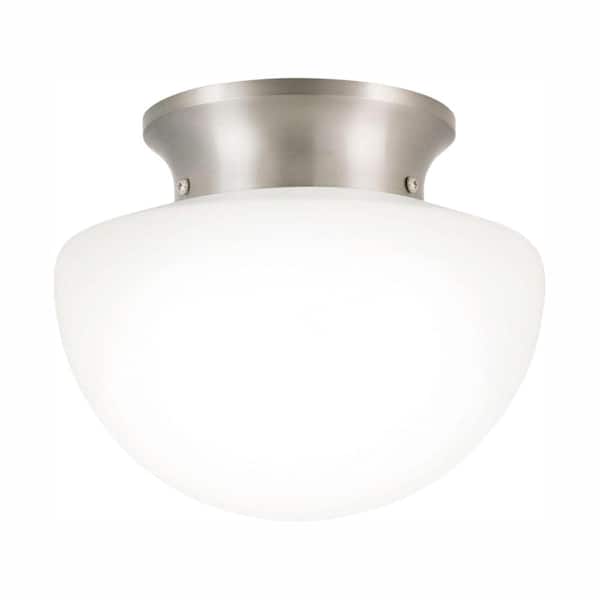 Commercial Electric 15-Watt Brushed Nickel Integrated LED Flush Mount