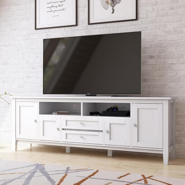 White shaker entertainment center discount
