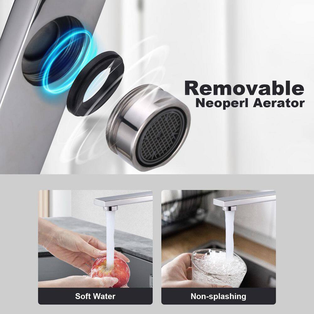 Polished Chrome Single Handle Bar Faucet with Stainless Steel