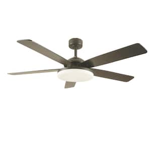 Adeline 52 in. LED Indoor Matte Black Ceiling Fan with Remote Control