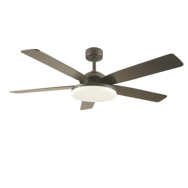 GOOD HOUSEKEEPING Adeline 52 in. LED Indoor Matte Black Ceiling Fan with Remote Control