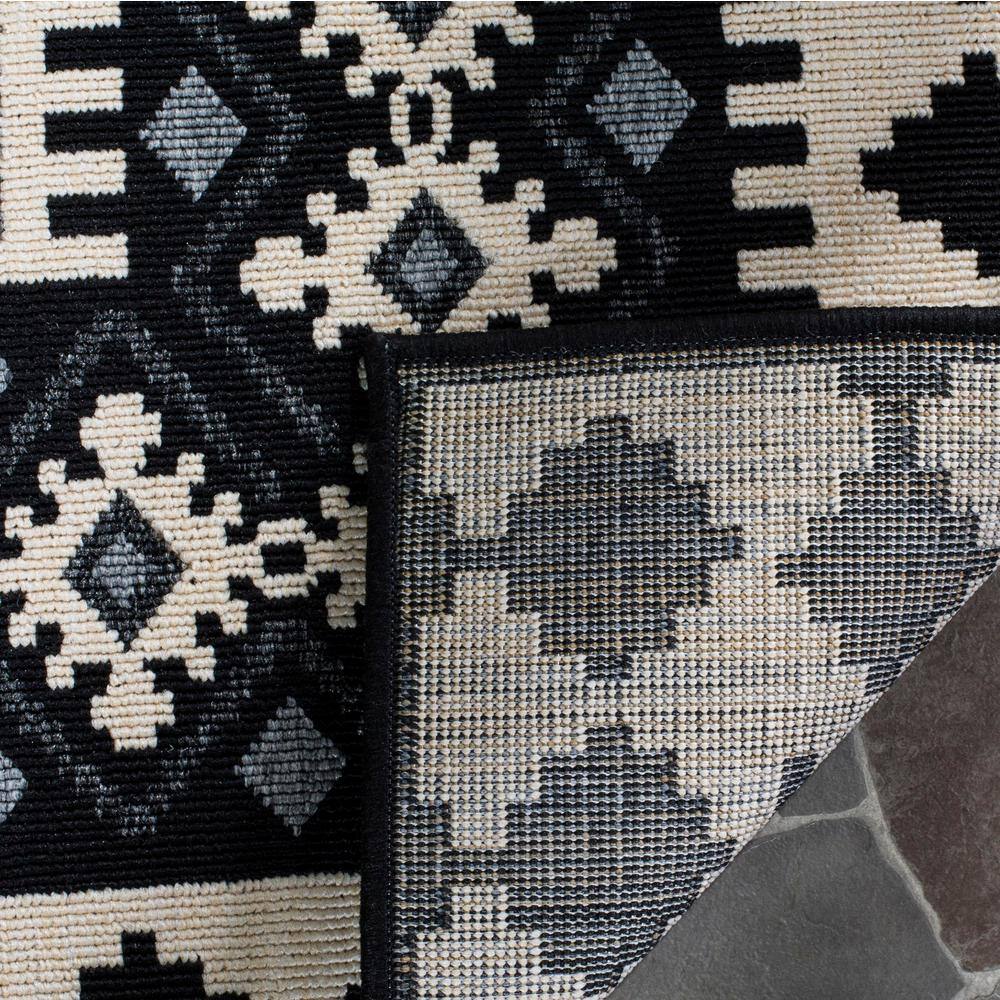 Safavieh 59'' Square Easy-Care Black Synthetic Rug