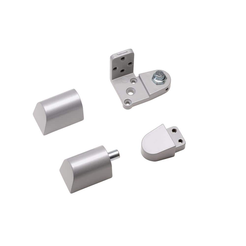 Global Door Controls US Aluminum Style 3/4 in. Aluminum Left Hand Offset Door Pivot Hinge Set for Adams Rite Type Storefront Door