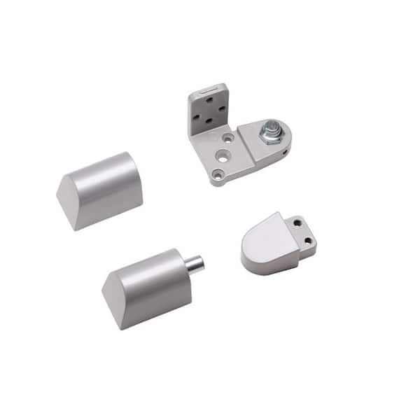 Global Door Controls US Aluminum Style 3/4 in. Aluminum Left Hand Offset Door Pivot Hinge Set for Adams Rite Type Storefront Door