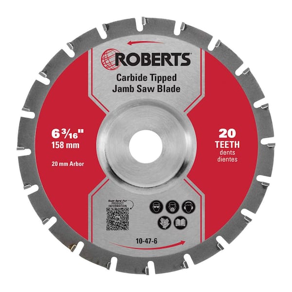 6-3/16 in. 20-Tooth Carbide Tip Jamb Saw Replacement Blade