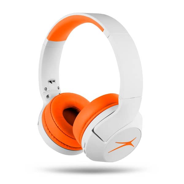 Altec Lansing Kid Safe White Out Orange Wireless Over the Head ANC Headphone