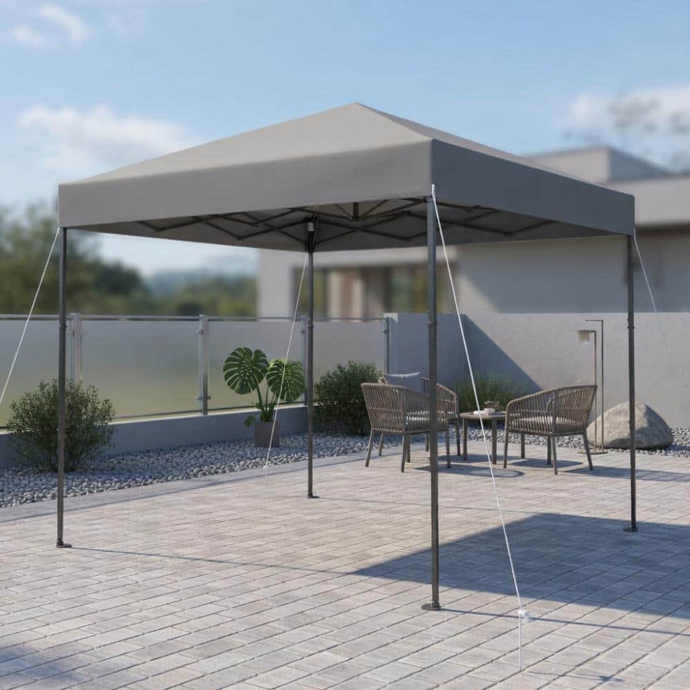6.6 ft x 6.6 ft Pop-Up Canopy, Heavy-Duty Steel Frame, Quick Setup, UPF 50+ Protection, Gray price history on PriceWatchPro