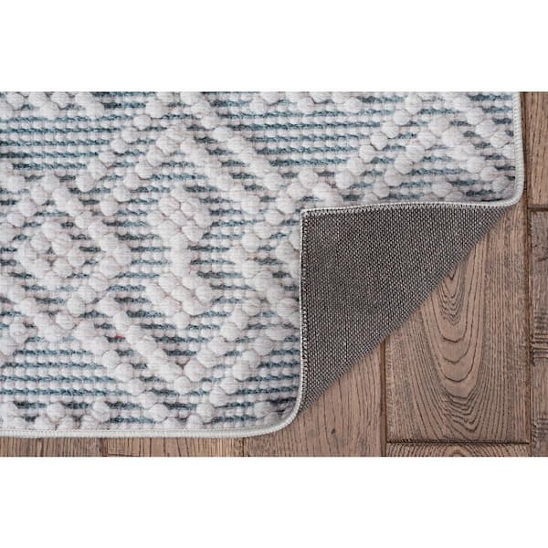 Harlem Cream and Gray 2 ft. x 10 ft. Runner rug