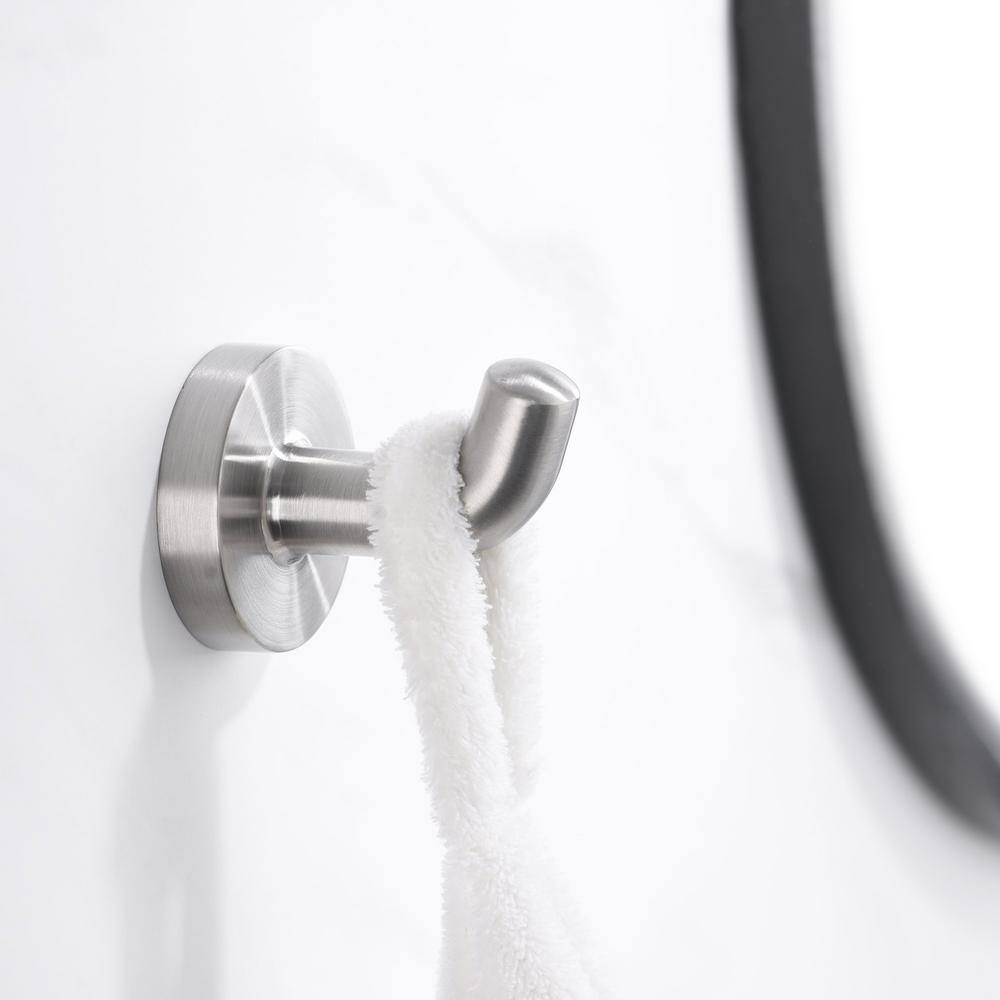 Brushed Nickel Wall Mounted Robe and Towel Hook