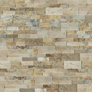 Picasso Ledger Panel 6 in. x 24 in. Natural Travertine Wall Tile (6 sq. ft./Case)