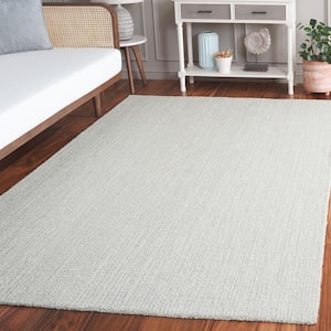 Martha Stewart Light Gray/Ivory 4 ft. x 6 ft. Muted Marle Solid Area Rug