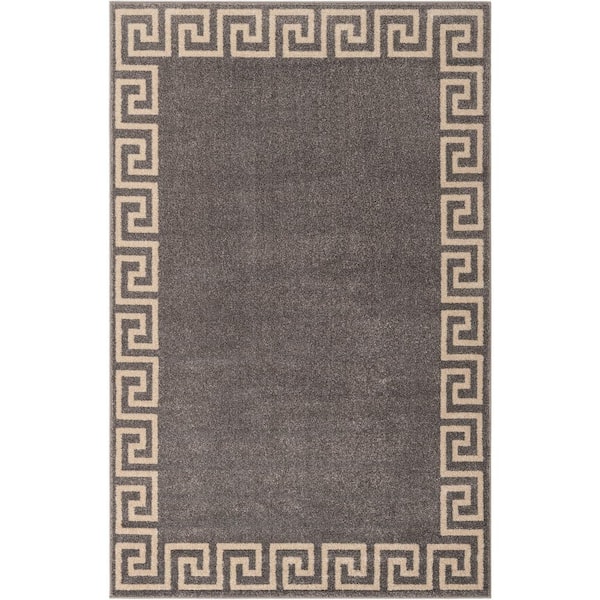 Unique Loom Athens Modern Gray 5' 0 x 8' 0 Area Rug