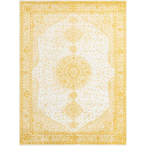 Unique Loom Yellow 9 ft. x 12 ft. Bromley Area Rug