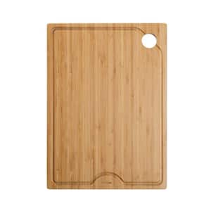 12 in. Solid Bamboo Workstation Kitchen Sink Cutting Board