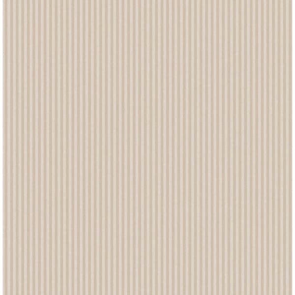 Advantage Beige Ticking Stripe Wallpaper Sample