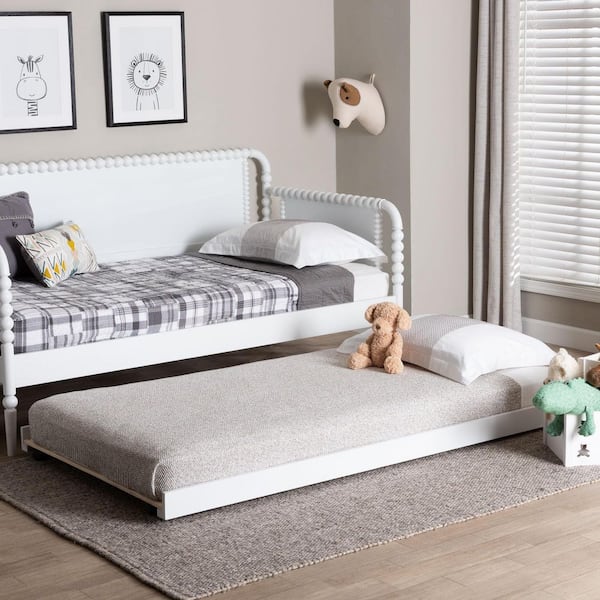 Lucera White Twin Trundle Daybed