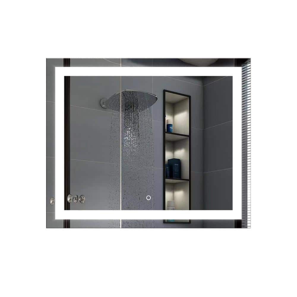 AUTHENTIK 36 in. W x 30 in. H Rectangular Landscape Frameless Wall Mounted LED Bathroom Vanity ...