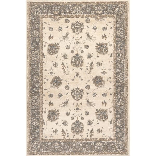 Zalina Medallion Beige 10 ft. x 14 ft. Indoor Area Rug