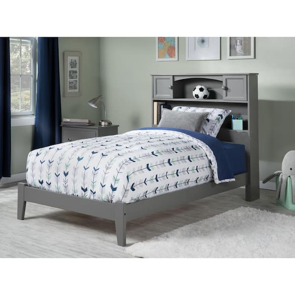 AFI Newport Twin XL Traditional Bed in Grey