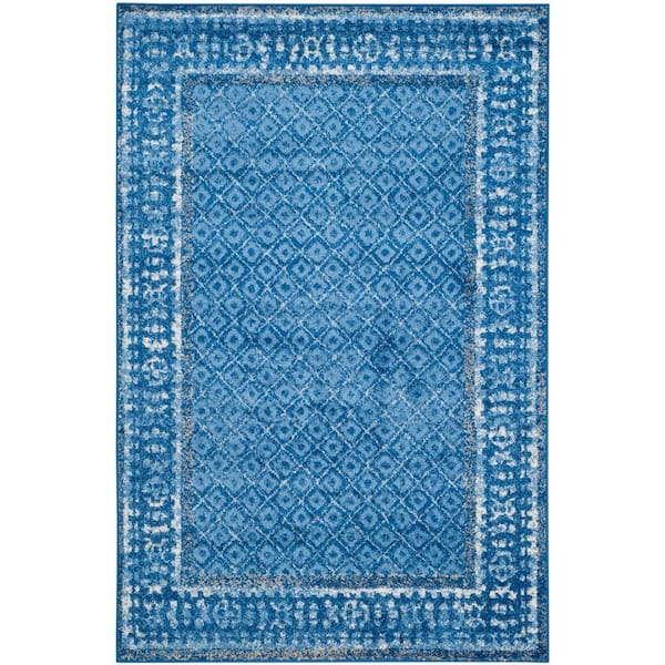 SAFAVIEH Adirondack Light Blue/Dark Blue 5 ft. x 8 ft. Border Area Rug