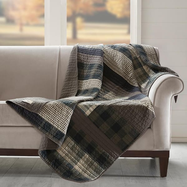 Woolrich Winter Plains Taupe Throw Blanket