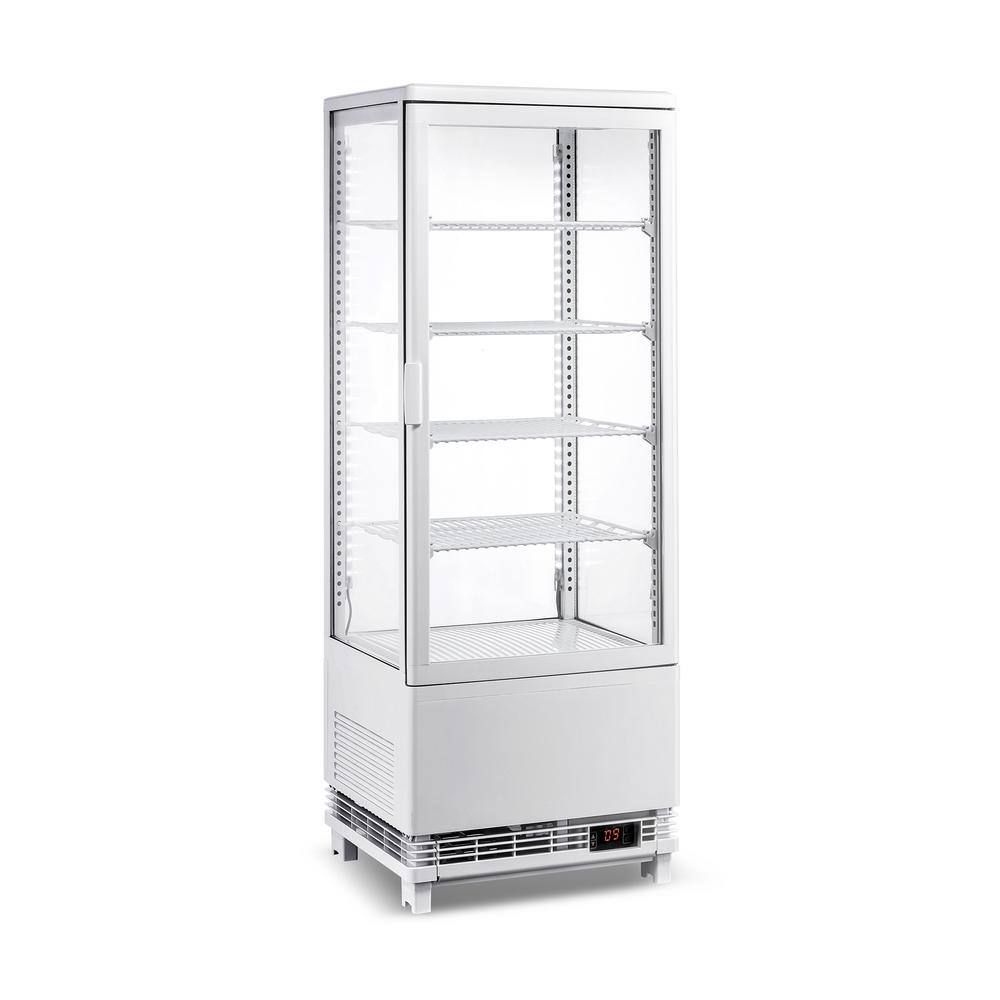 17 in. 3.5 cu. ft. Refrigerated Display Case Countertop Display Refrigerator in White