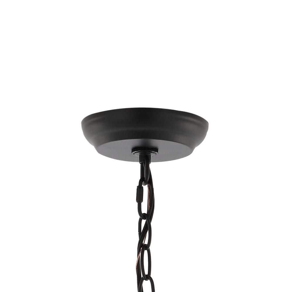 Black Glass LED Lantern Pendant Light