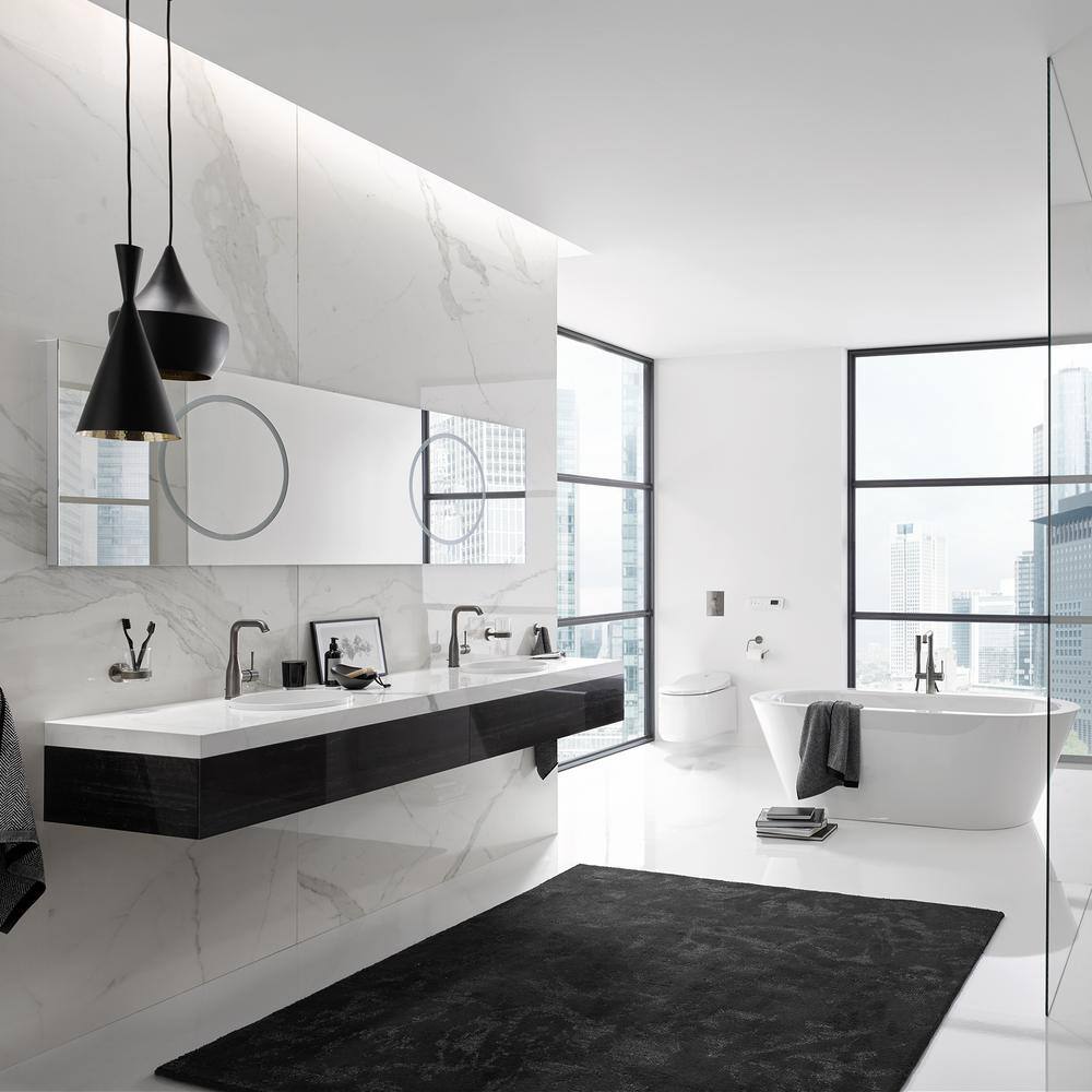 Hard Graphite Modern Wall-Mounted Metal Toilet Paper Holder