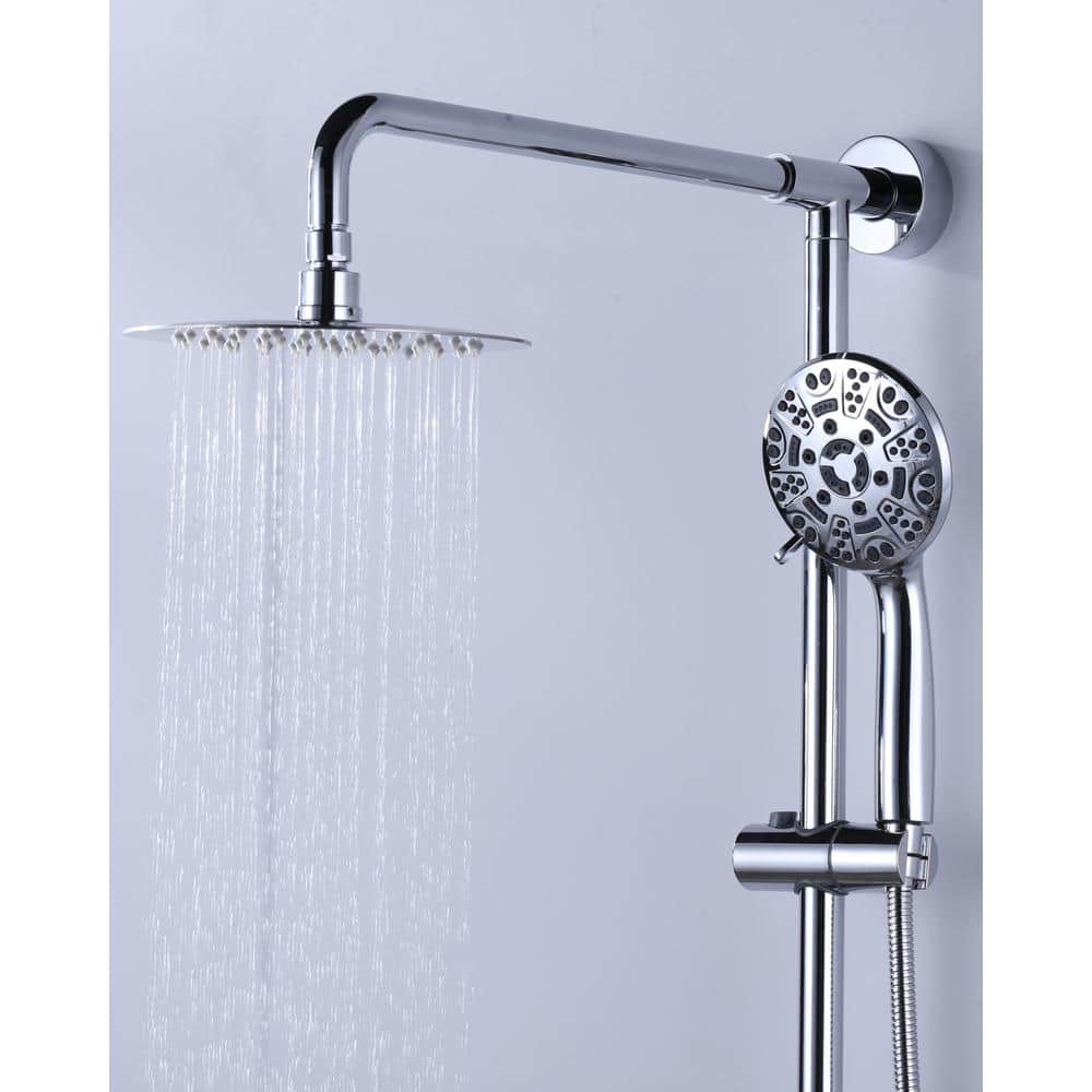 Polished Chrome 7-Spray Multifunction Wall Bar Shower Kit